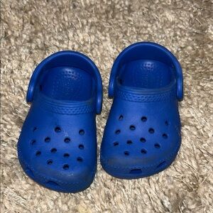 CROCS Kids Royal Blue Classic Clog with Heel Strap